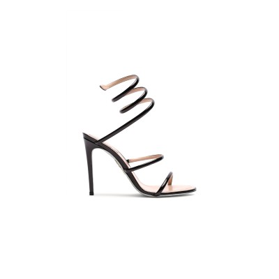 RENÉ CAOVILLA CLEO METALLIC BLACK SANDAL 105 C12351